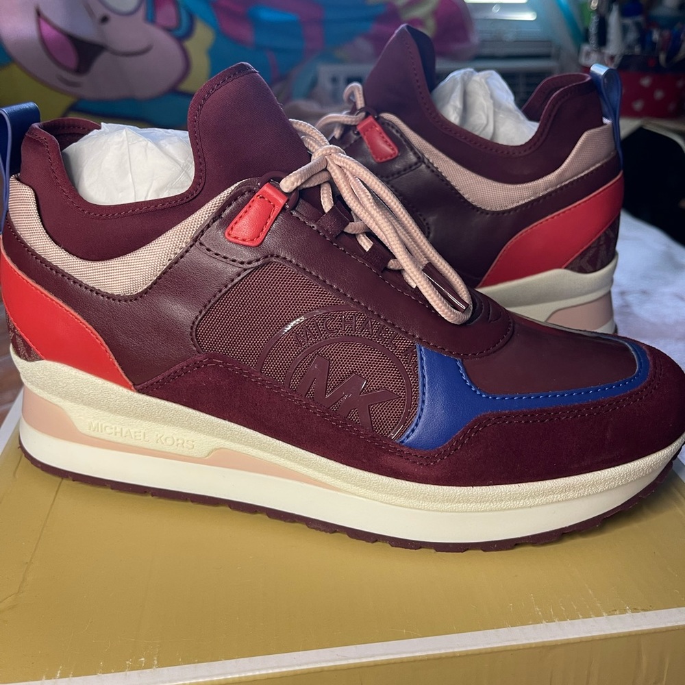 MICHAEL KORS LULA TRAINERS CANVAS 9m Merlot